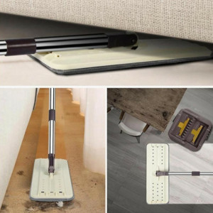 Mop profesional cu doua cuve de spalare si uscare, Asos Home, roz