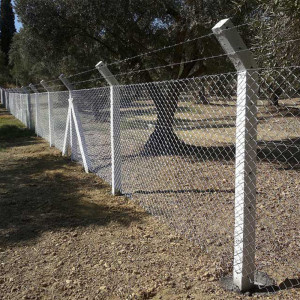 Plasa gard zincata impletita, 1.2m x 20m, dimensiune ochi 75x75mm