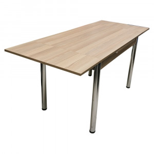 Set masa extensibila model Cordoba, MDF cu 4 scaune, living si bucatarie, picioare cromate