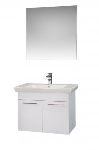 Set mobilier baie cu lavoar, corp lavoar si dulap oglinda, Iulia, alb