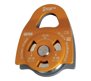 Scripete cu rulment Singing Rock EXTRA ROLL RK801EE00, eficienta 94%, 257g, 32kN, max. 13mm