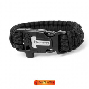 Bratara de Supraviețuire Paracord 3m NEGRU