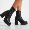 Botine cu toc si platforma