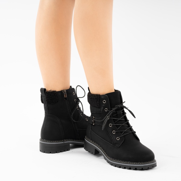Ghete Piele Naturala Mirafia Black