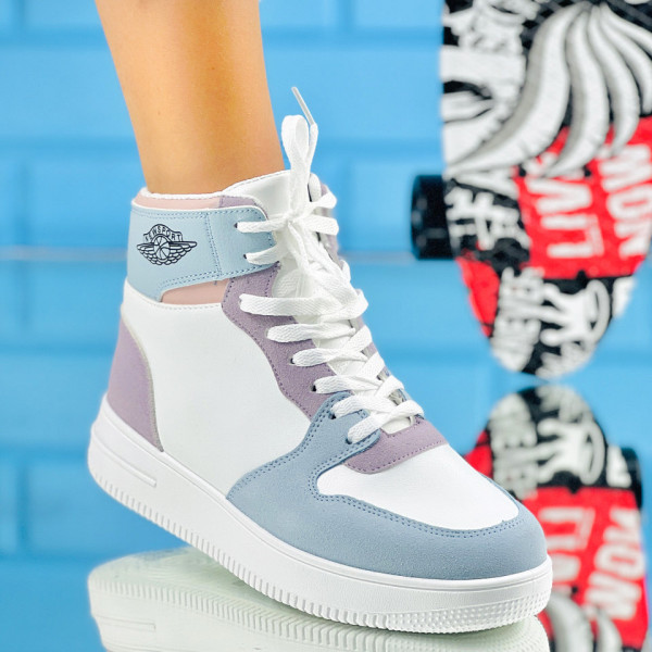 Ghete Sport Dama Piele Ecologica Bleu Foxy