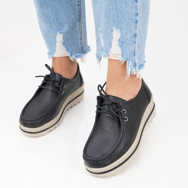 Pantofi Piele Naturala Adriana Black
