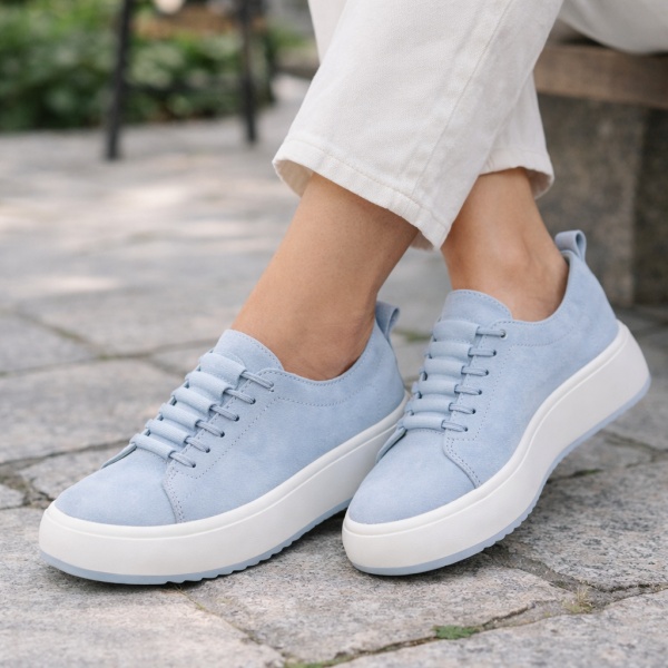 Pantofi Piele Naturala Amalia Blue