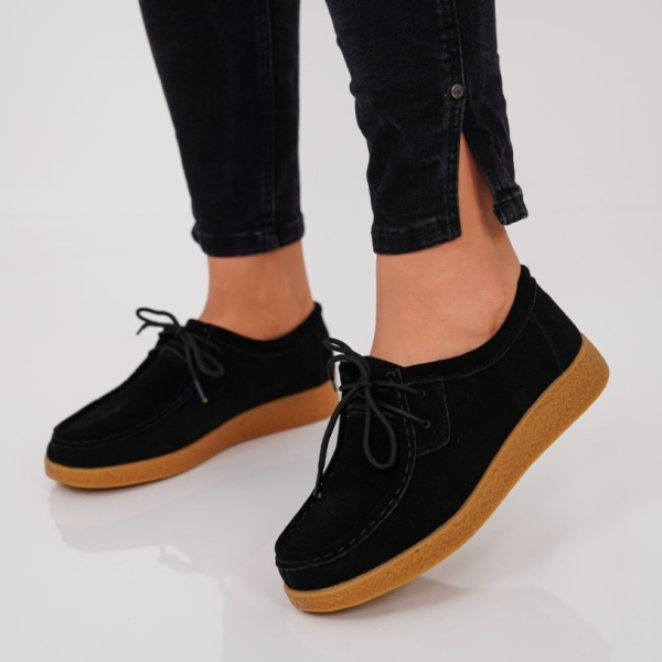 Pantofi Piele Naturala Iris Black