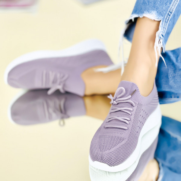 Pantofi Sport Dama Mov din Material Textil Galia