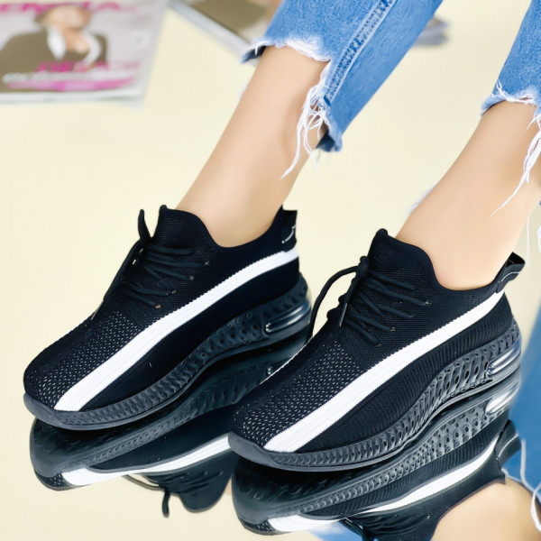 Pantofi Sport Dama Negri din Material Textil Fotini