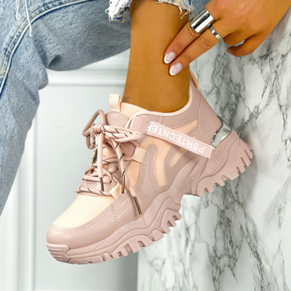 Pantofi Sport Dama Roz din Piele Ecologica Hamish