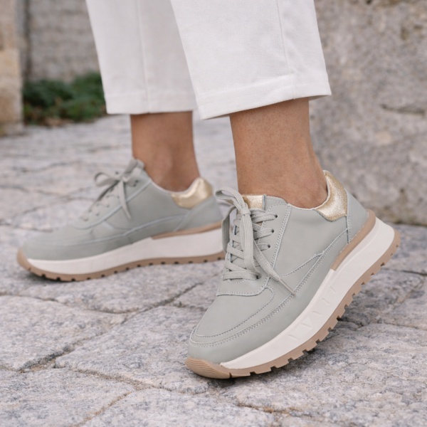 Pantofi Sport Piele Naturala Bucura Green