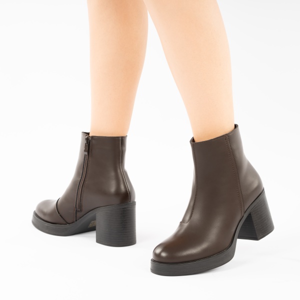 Botine Piele Naturala Sunote Brown