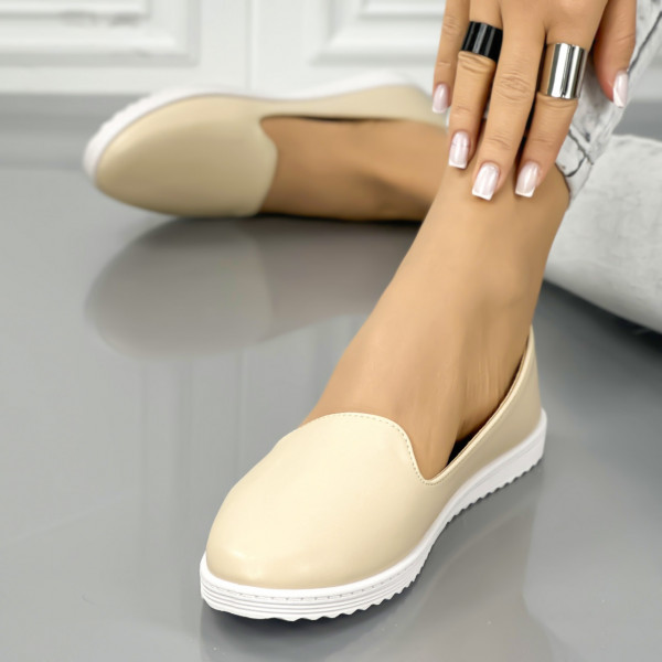 Espadrile Dama Bej din Piele Ecologica Robles