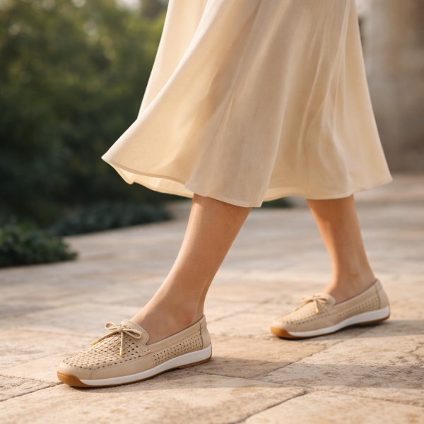 Pantofi Piele Naturala Dina Beige