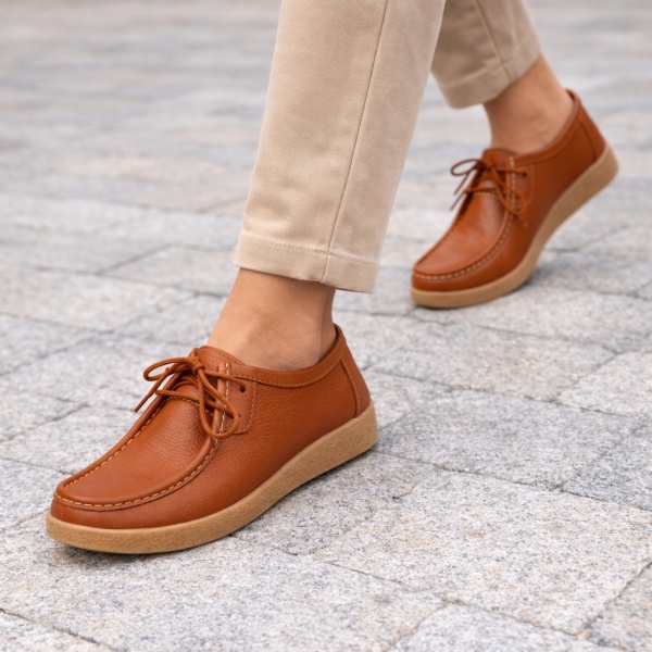 Pantofi Piele Naturala Gaston2 Brown2