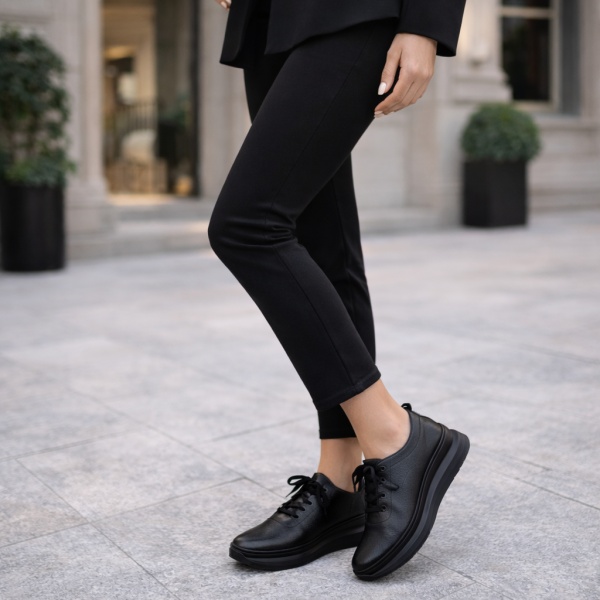 Pantofi Piele Naturala Ramona Black