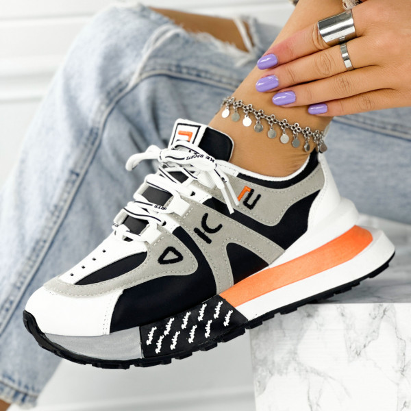 Pantofi Sport Dama Negri din Piele Ecologica Kinshasa