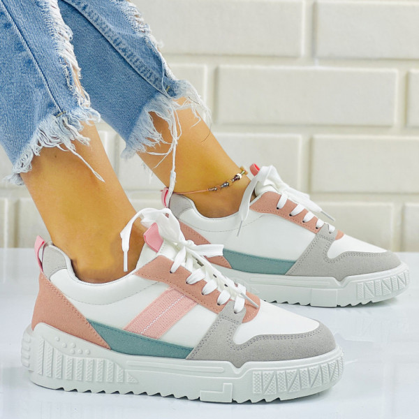 Pantofi Sport Dama Roz din Piele Ecologica Maftina