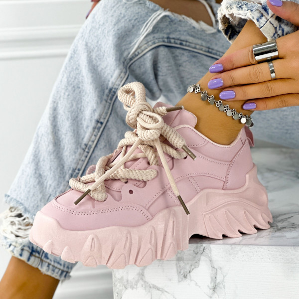 Pantofi Sport Dama Roz din Piele Ecologica Takoradi