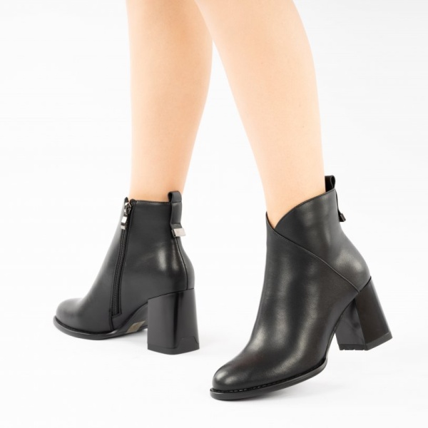 Botine Piele Naturala Farah Black