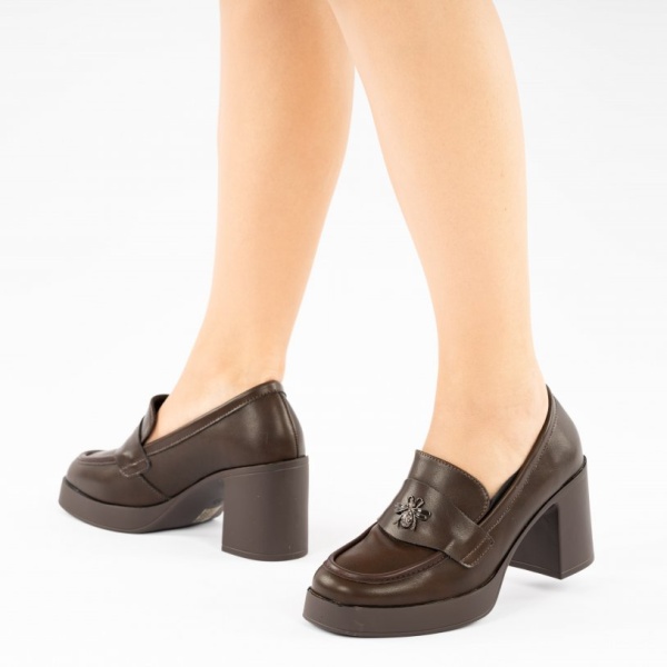 Pantofi Cu Toc Cassia Brown