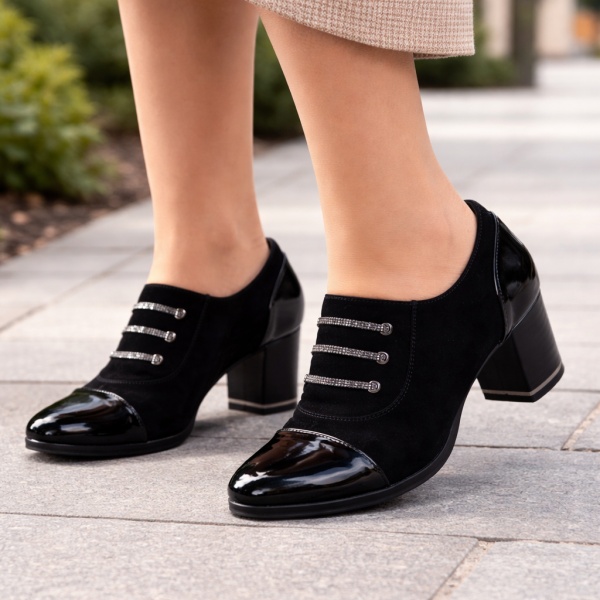 Pantofi Cu Toc Iulia Black