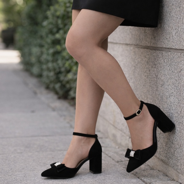 Pantofi Cu Toc Marina Black