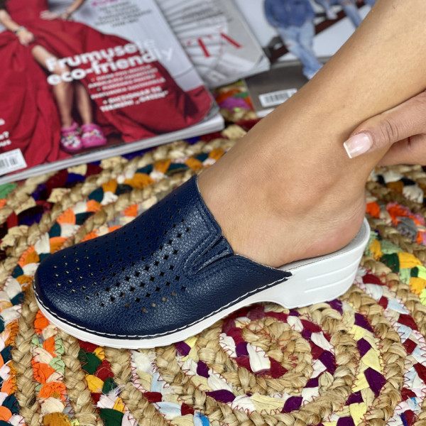 Pantofi Dama Bleumarin din Piele Naturala Codrina