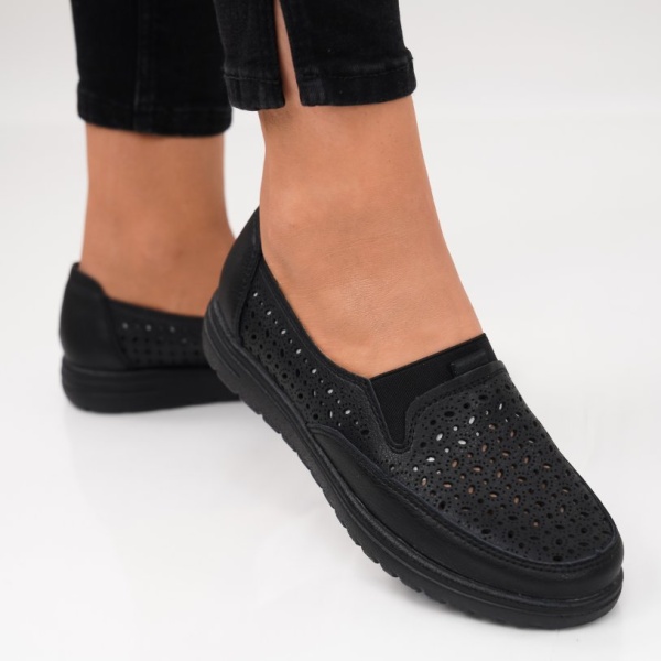 Pantofi Piele Naturala Corina Black