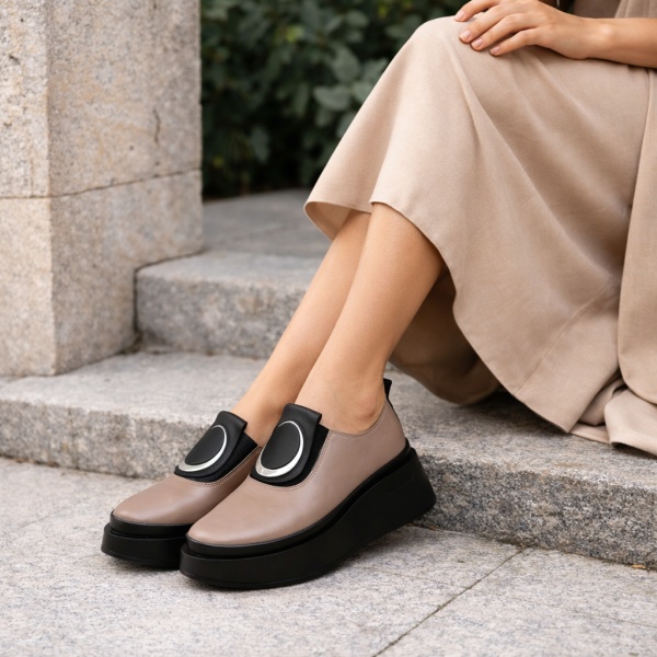 Pantofi Piele Naturala Efrem2 Beige2