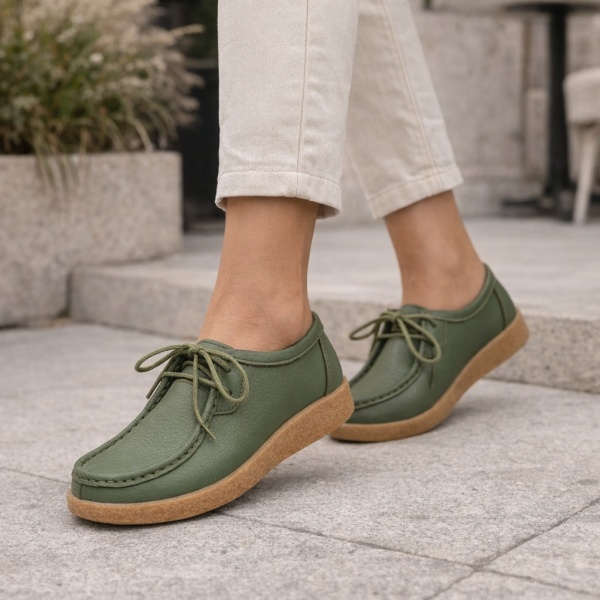Pantofi Piele Naturala Gaston2 Green