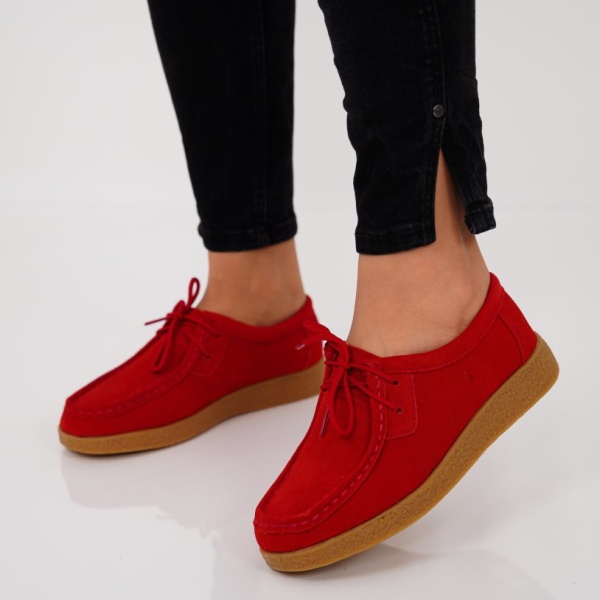 Pantofi Piele Naturala Iris Red