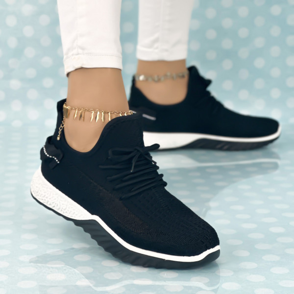 Pantofi Sport Dama Negri din Textil Heather
