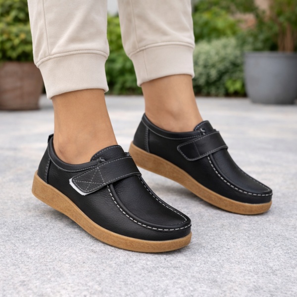 Pantofi Piele Naturala Gaston Black
