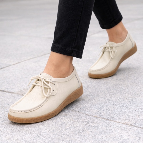 Pantofi Piele Naturala Gaston2 Beige