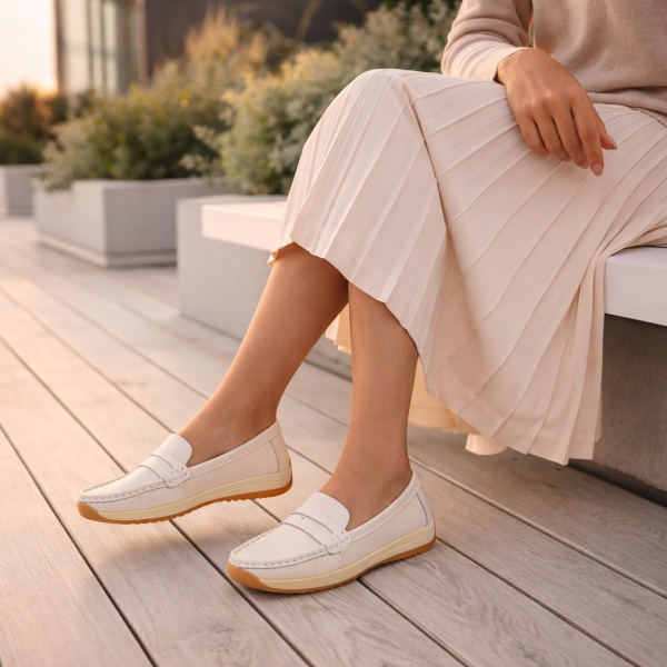 Pantofi Piele Naturala Lima Beige