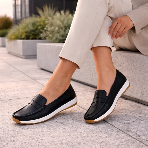 Pantofi Piele Naturala Lima Black