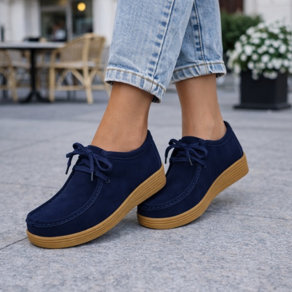 Pantofi Piele Naturala Zafa Navi