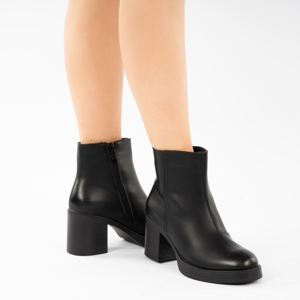 Botine Piele Naturala Sunote Black