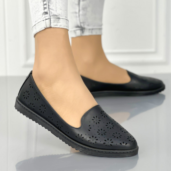 Espadrile Dama Negre din Piele Ecologica Damien