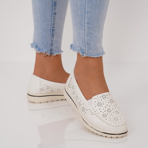 Pantofi casual Agnes White