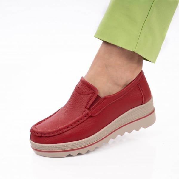 Pantofi Piele Naturala Adriana3 Red