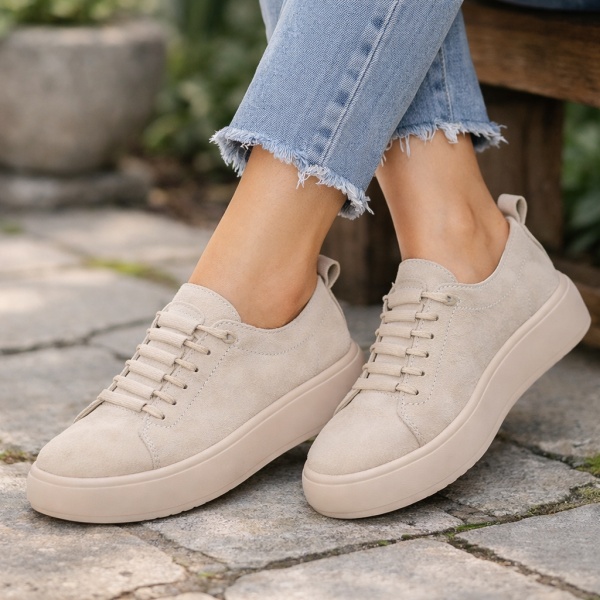 Pantofi Piele Naturala Amalia Beige