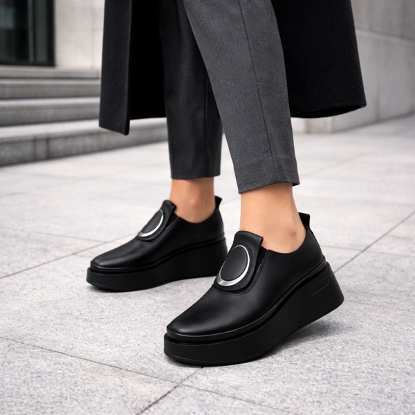 Pantofi Piele Naturala Efrem2 Black
