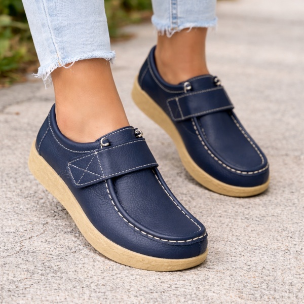 Pantofi Piele Naturala Elvan3 Navi