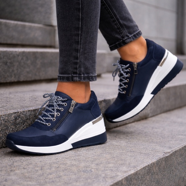 Pantofi Piele Naturala Kamari Navi