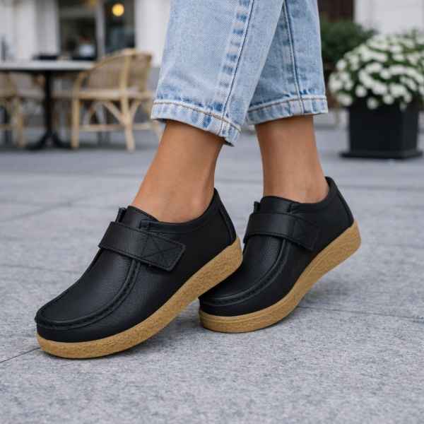 Pantofi Piele Naturala Libres Black