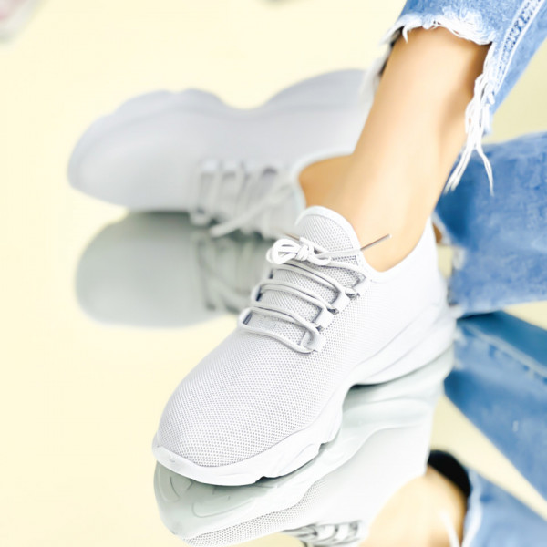 Pantofi Sport Dama Gri din Material Textil Galatis