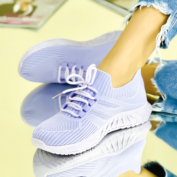 Pantofi Sport Dama Mov din Material Textil Dafina